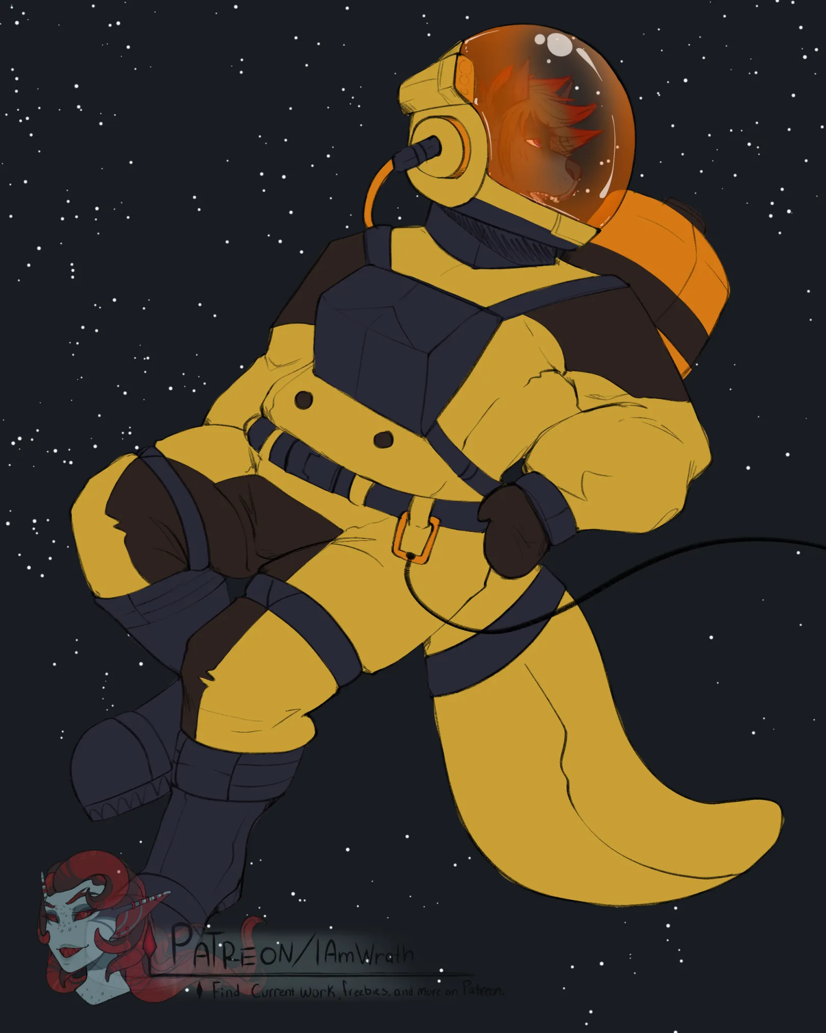 Jake in the Hardspace Shipbreaker space suit.
